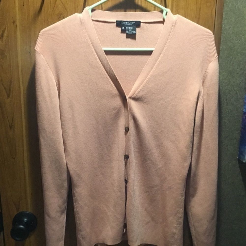 Karen Kane Sz. Medium L/S Buff Color Knit Sweater